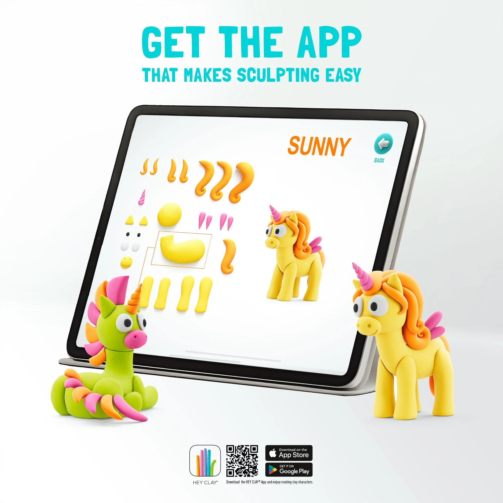 Hey Clay Sculpting Clay Rainbow Unicorns 15 Can Set