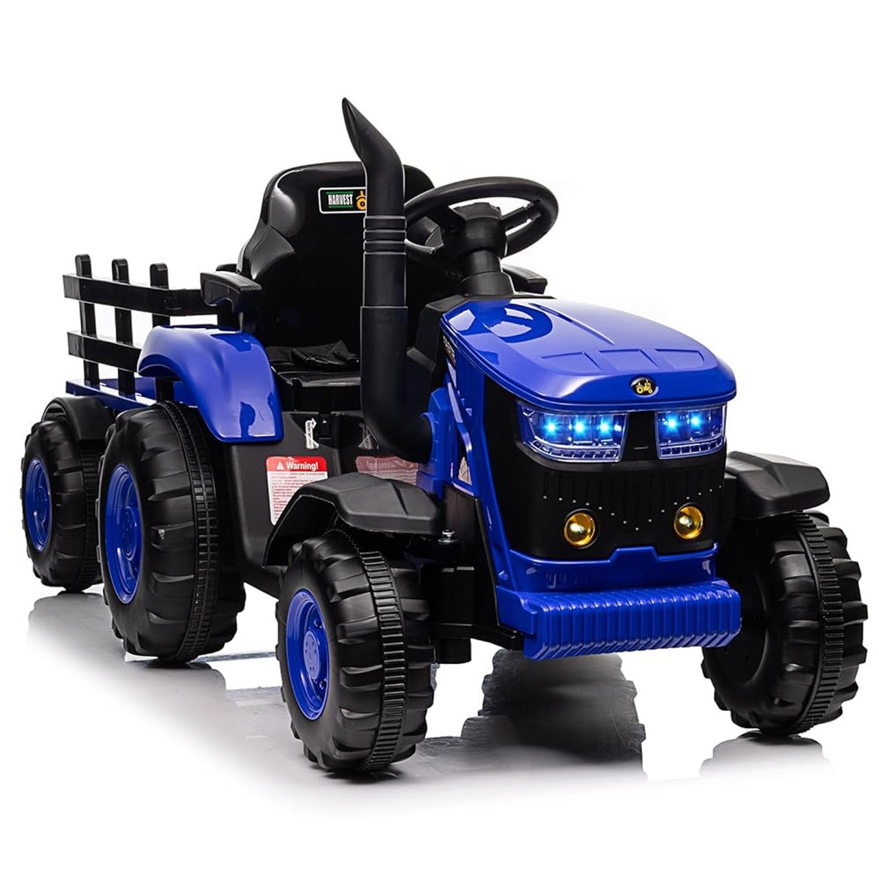 Kayto Turbo 12v Electric Ride On Tractor With Trailer Blue
