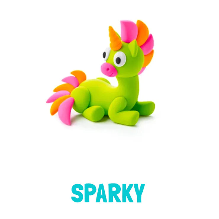 Hey Clay Sculpting Clay Rainbow Unicorns 3 Cans Set Sparky