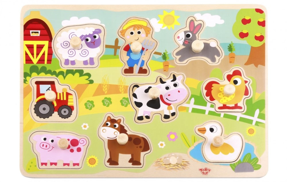 Tooky Toys Wooden Puzzle Farm