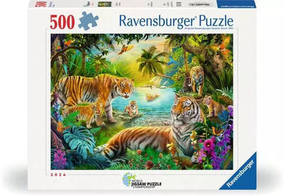 Ravensburger Tigers In The Oasis 500pc Jigsaw Puzzle
