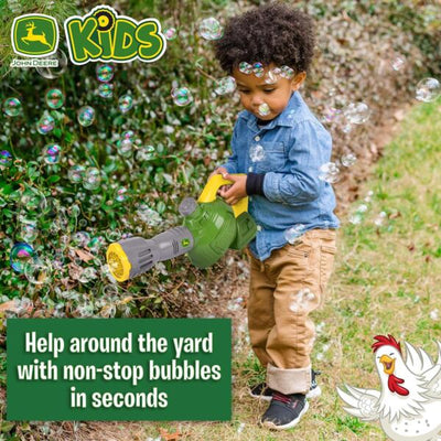 John Deere Motorised Bubble N' Fun Bubble Leaf Blower With Bubble Refill