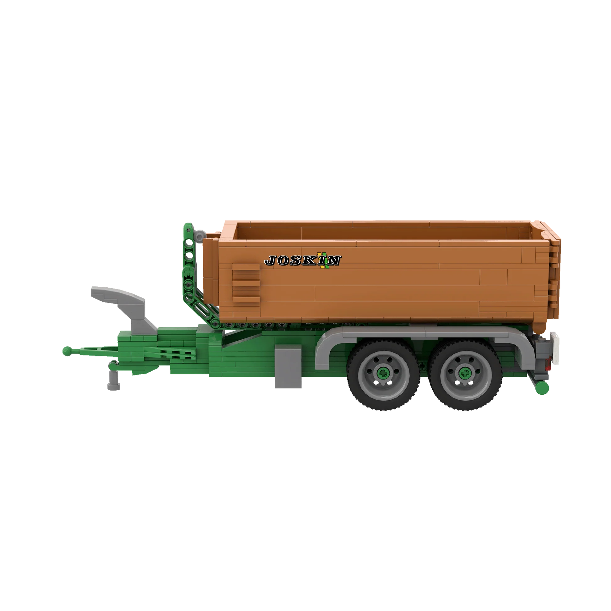 Brixies Plus Joskin Cargo Lift 4 Wheel Trailer 400pc Construction Set