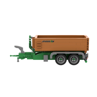 Brixies Plus Joskin Cargo Lift 4 Wheel Trailer 400pc Construction Set