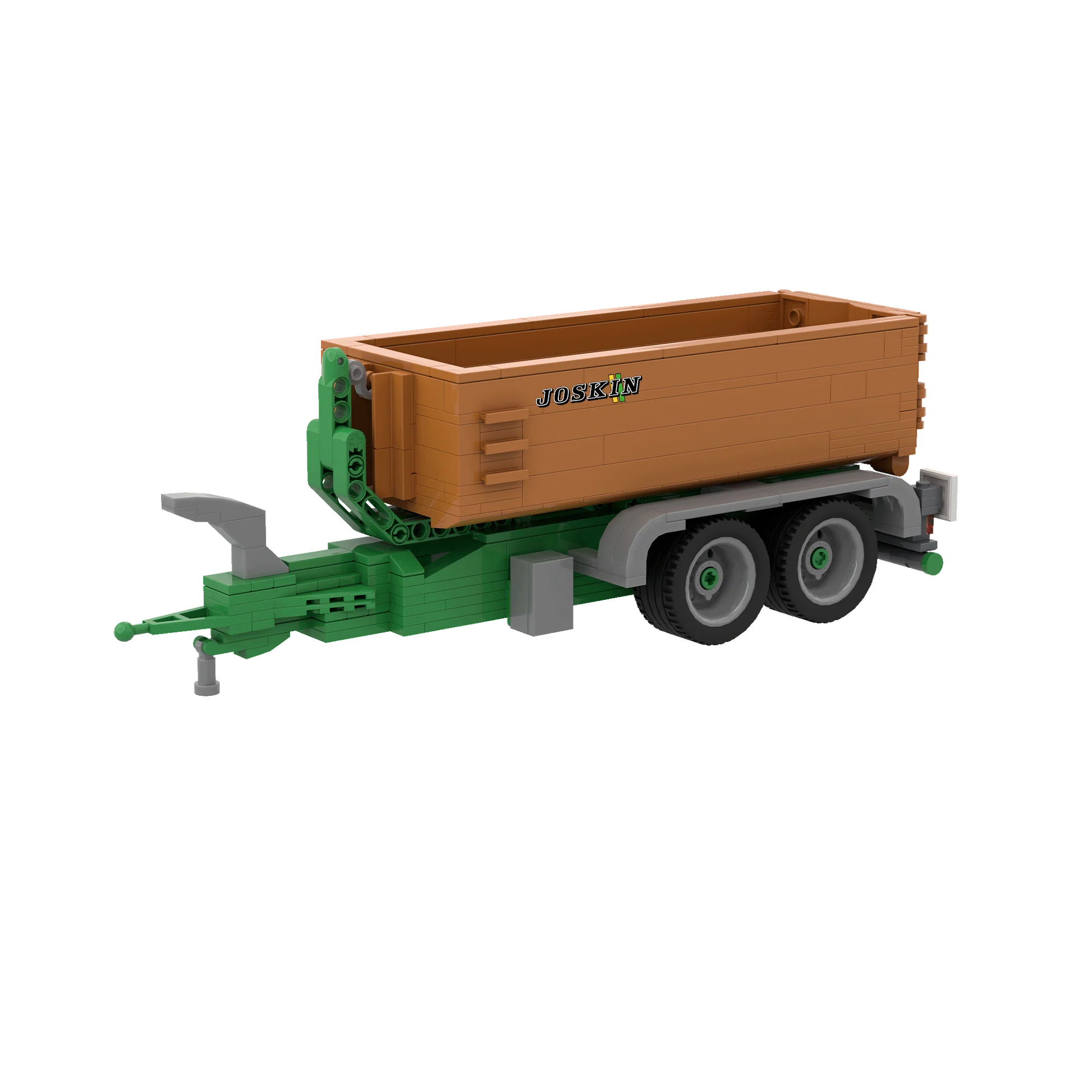 Brixies Plus Joskin Cargo Lift 4 Wheel Trailer 400pc Construction Set