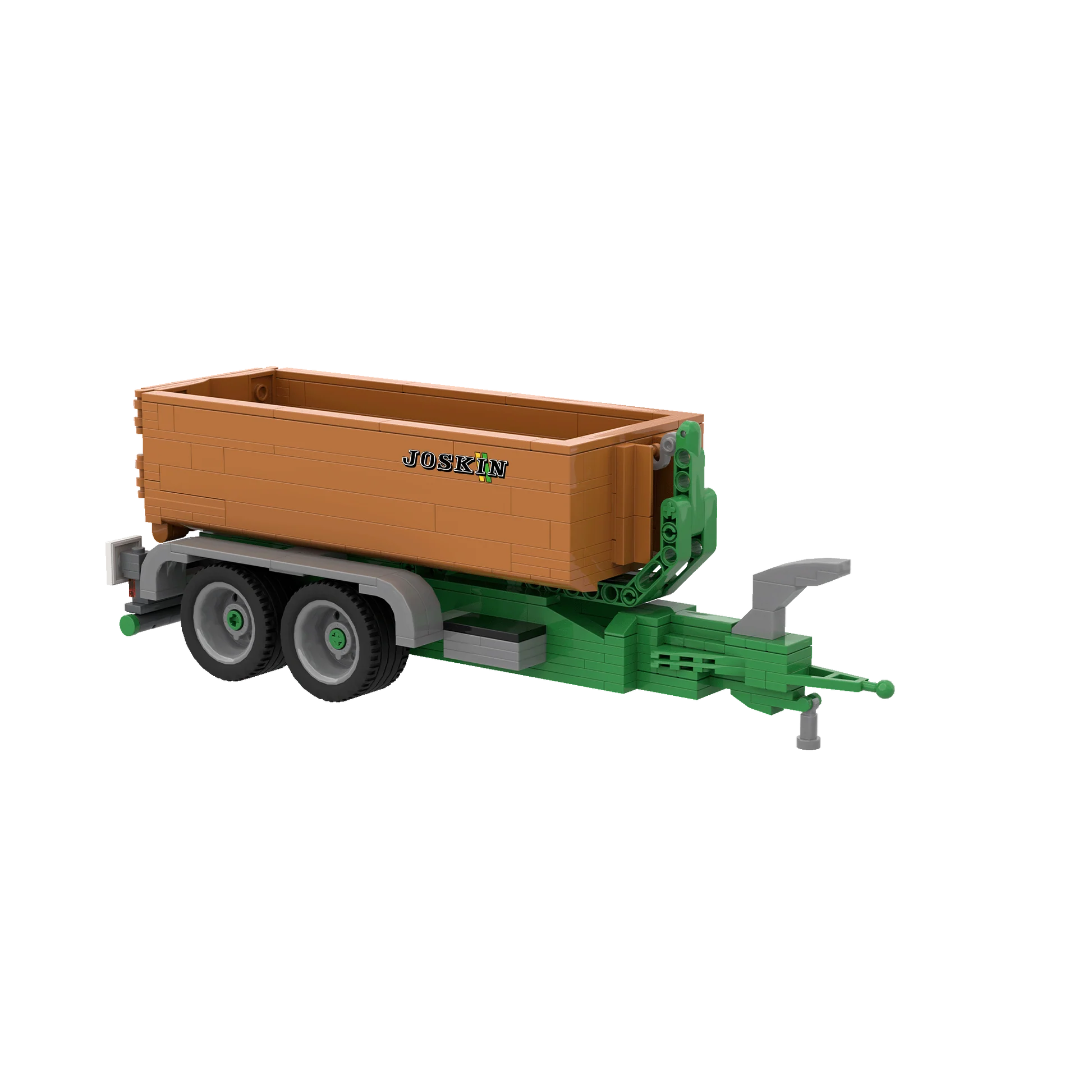 Brixies Plus Joskin Cargo Lift 4 Wheel Trailer 400pc Construction Set