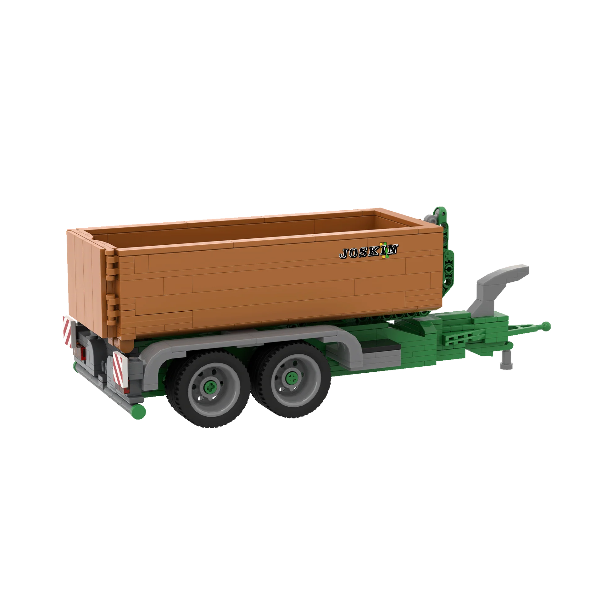 Brixies Plus Joskin Cargo Lift 4 Wheel Trailer 400pc Construction Set