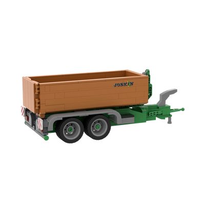Brixies Plus Joskin Cargo Lift 4 Wheel Trailer 400pc Construction Set