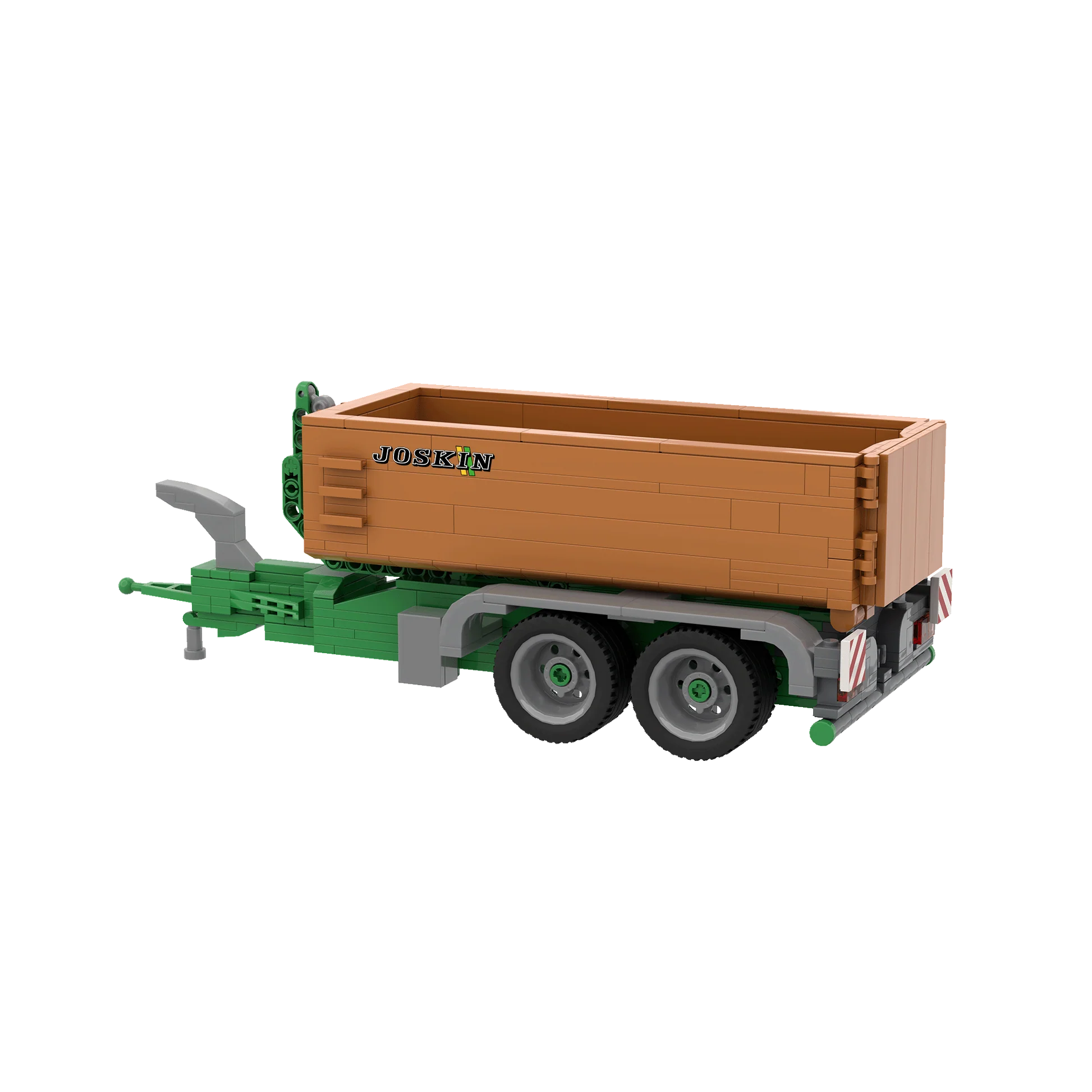 Brixies Plus Joskin Cargo Lift 4 Wheel Trailer 400pc Construction Set