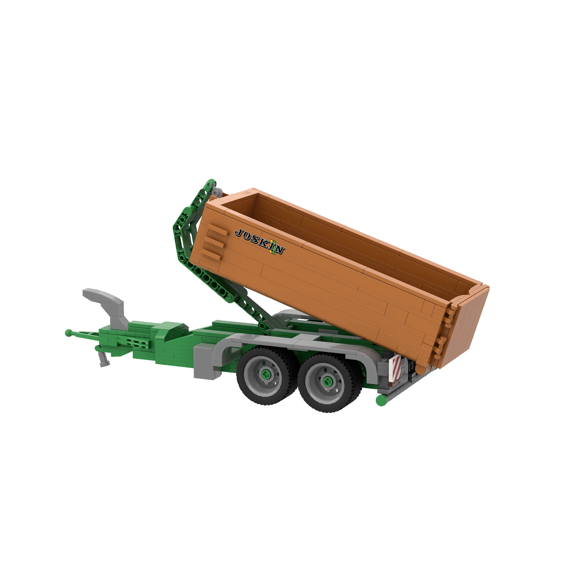 Brixies Plus Joskin Cargo Lift 4 Wheel Trailer 400pc Construction Set