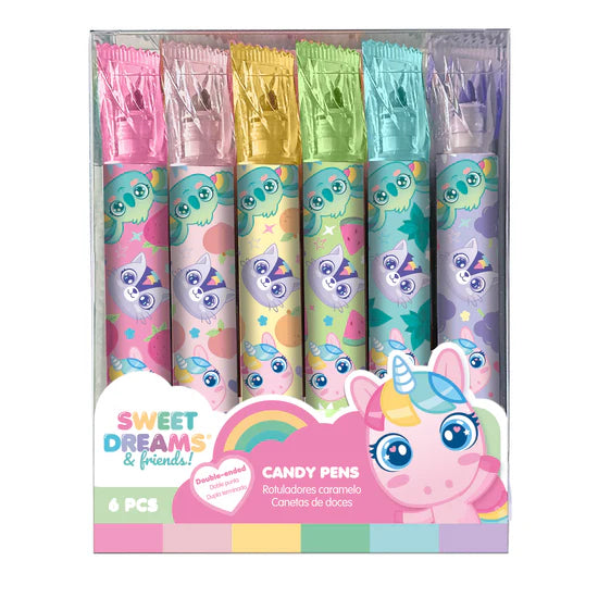 Sweet Dreams Scented Candy Pens 6pc