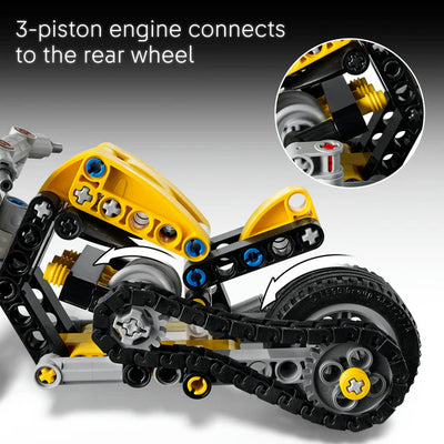 Lego Technic 42225 Yellow Motorcycle