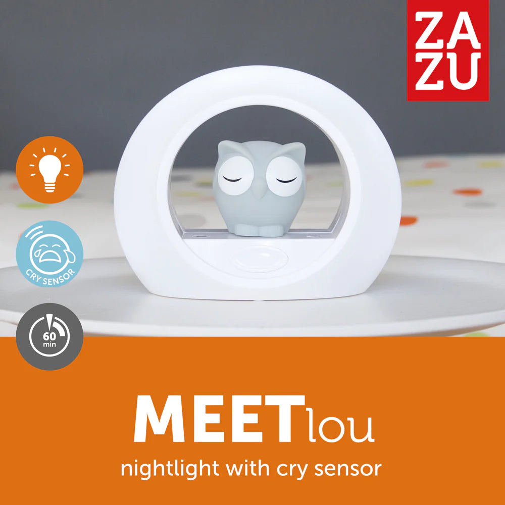 Zazu Grey Owl Nightlight With Cry Sensor