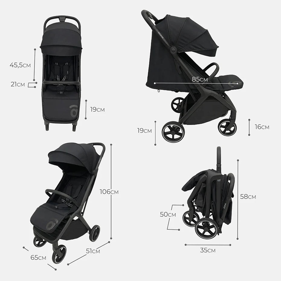 Asalvo Doha Stroller Black