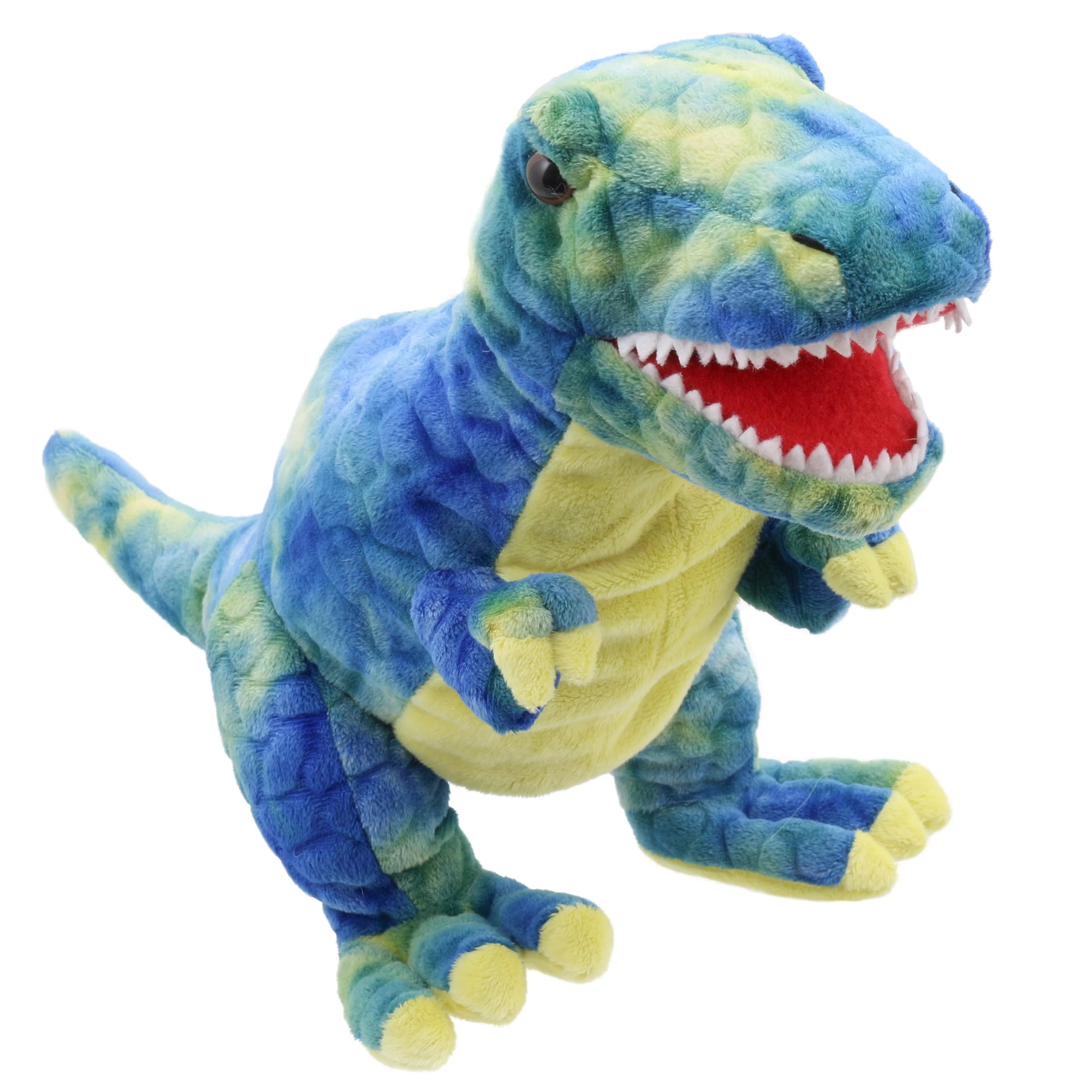 The Puppet Company Baby Dinos Hand Puppet T Rex Blue