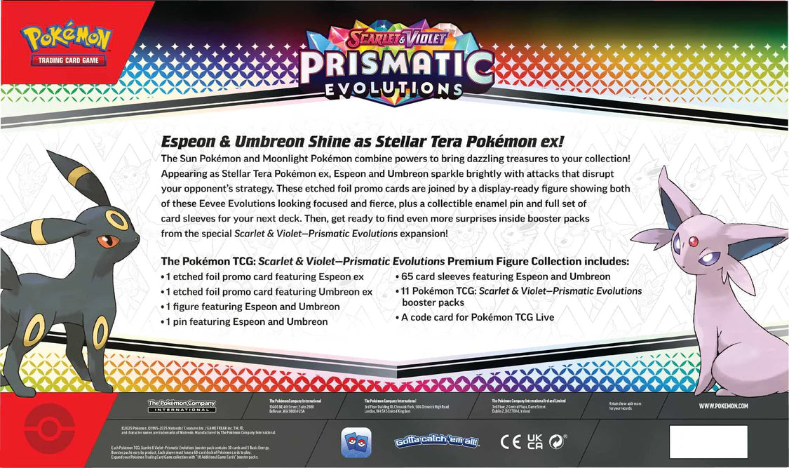 Pokemon Trading Card Game Scarlet And Violet Prismatic Evolutions Premium Figure Collection