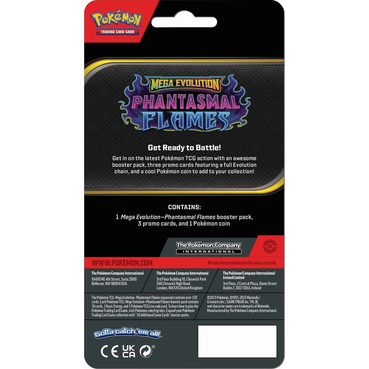 Pokemon Trading Card Game Mega Evolution Phantasmal Flames Premium Checklane Pack