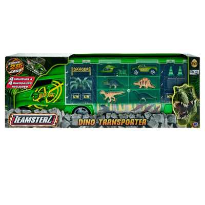 Teamsterz Dinosaur Transporter Truck With 2 Cars And 4 Dinosaurs