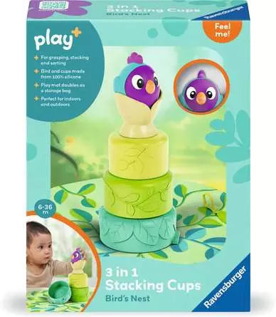 Play 3 In 1 Birds Nest Stacking Cups Infant Toy