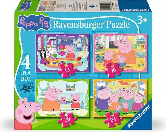 Peppa Pig 4 In A Box Jigsaw Puzzles.