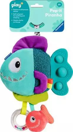 Play Pop It Piranha Infant Soft Toy Blue