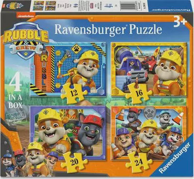 Paw Patrol Rubble And Crew 4 In A Box Puzzle