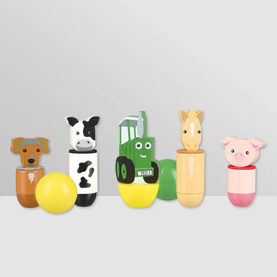 Tractor Ted Wooden Farm Skittle Toys