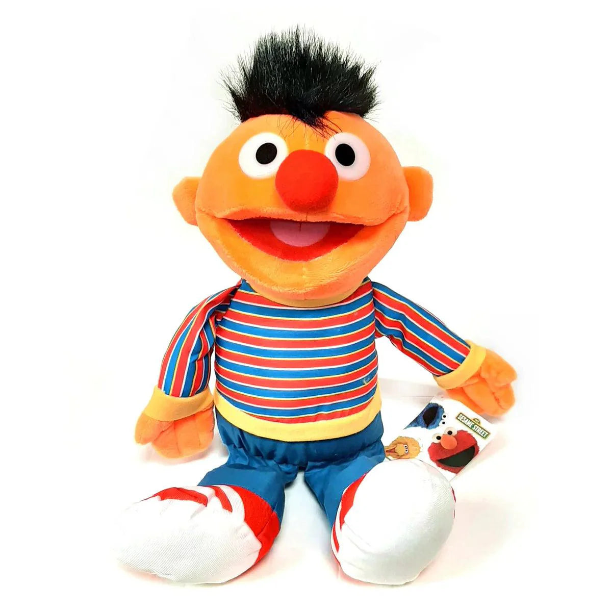 Ernie is a happy soft cuddly plush