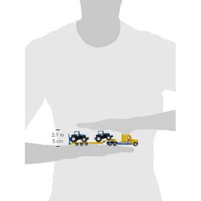 Siku Truck And Trailer With 2 New Holland Tractors 1:87