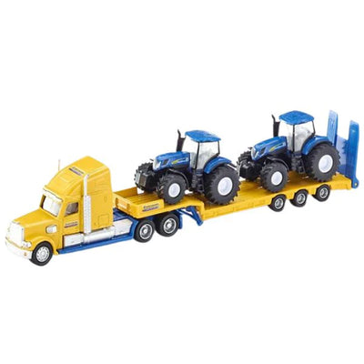 Siku Truck And Trailer With 2 New Holland Tractors 1:87