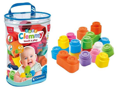 Clementoni Soft Clemmy Touch And Play Blocks 40pc