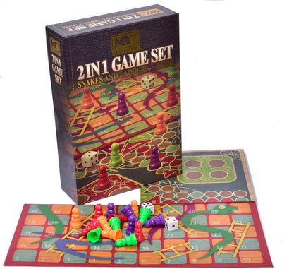 Snakes And Ladders 2 In 1 Board Game Set
