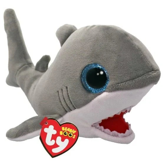 TY Finnegan Shark Beanie Boo Soft Toy