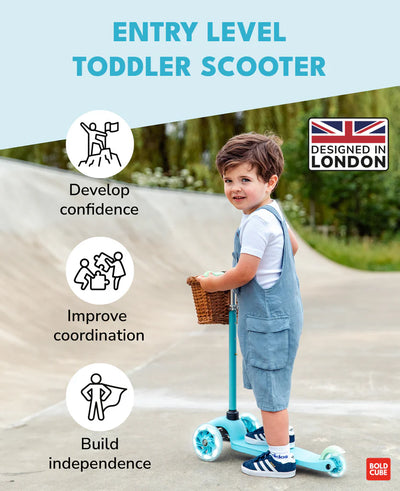 BoldCube Teeny 3 Wheel Scooter Blue 3-6 Years