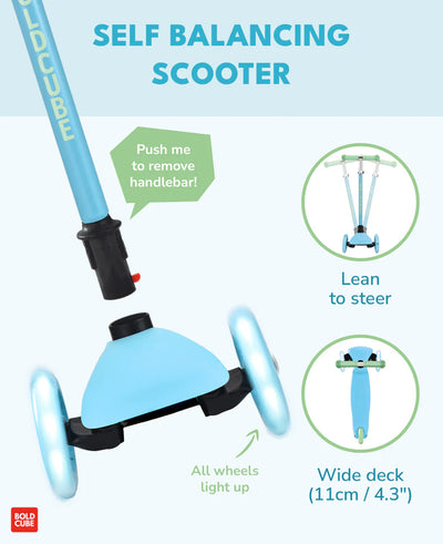 BoldCube Teeny 3 Wheel Scooter Blue 3-6 Years