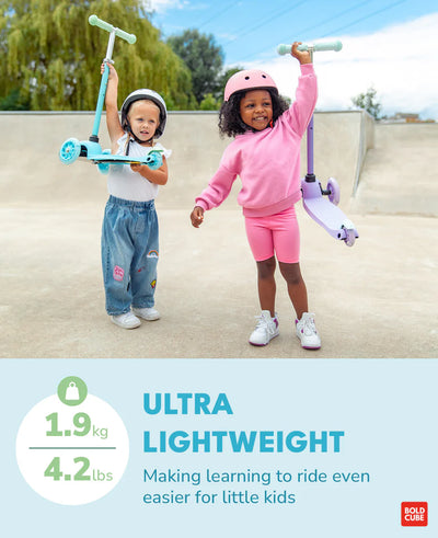 BoldCube Teeny 3 Wheel Scooter Blue 3-6 Years