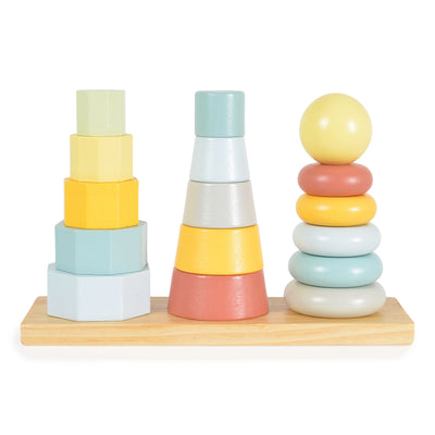 Tooky Toys Wooden Shape Tower