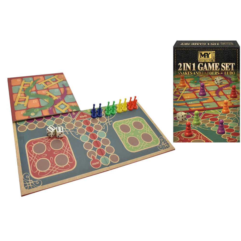 Snakes And Ladders 2 In 1 Board Game Set