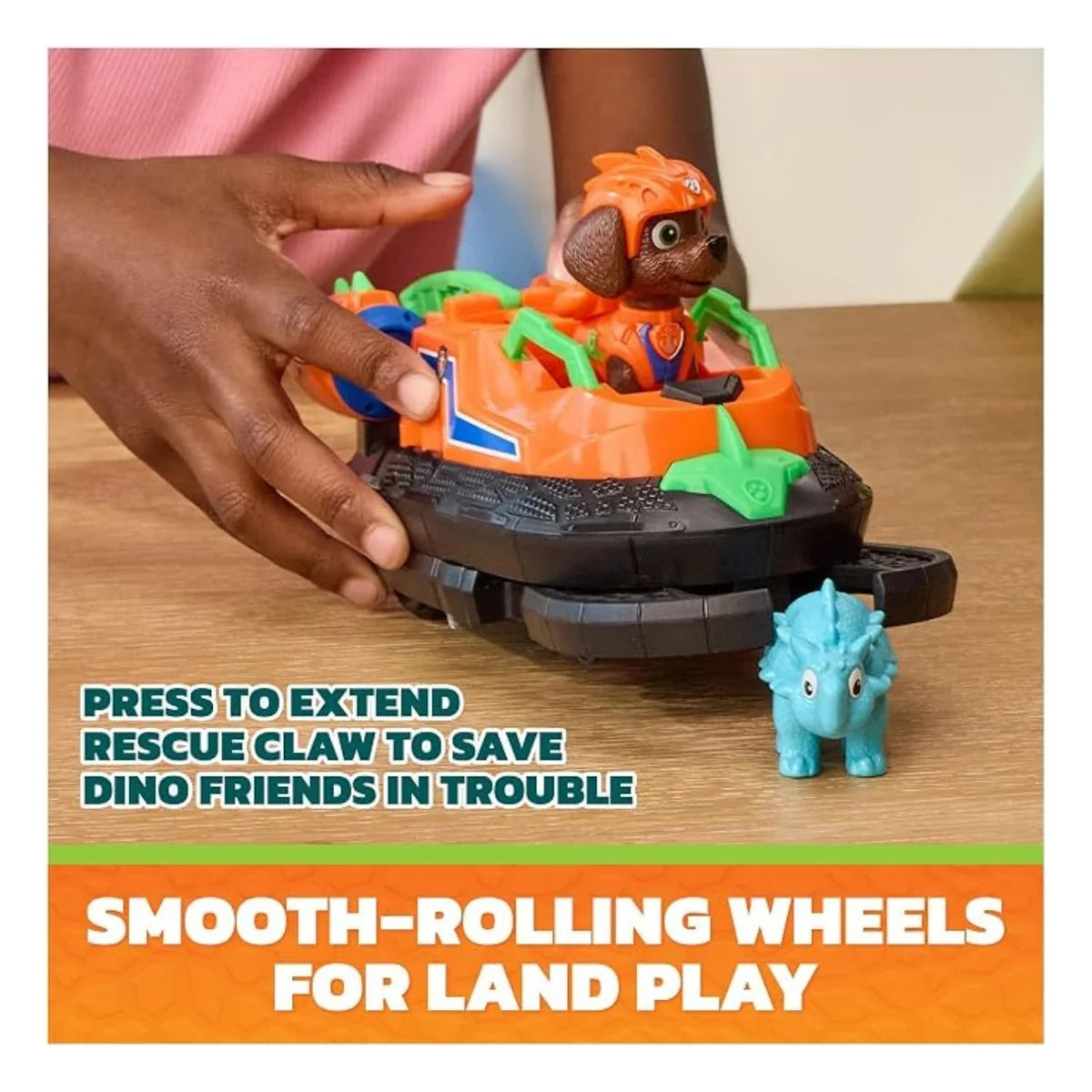 Paw Patrol Dino Zuma Rescue Hovercraft Vehicle And Zuma Figure