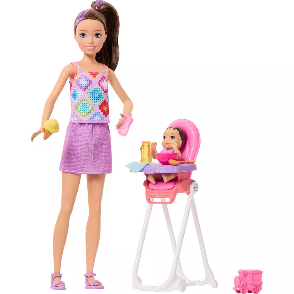 Barbie Skipper Babysitters Inc Feeding Time Doll And Accessories