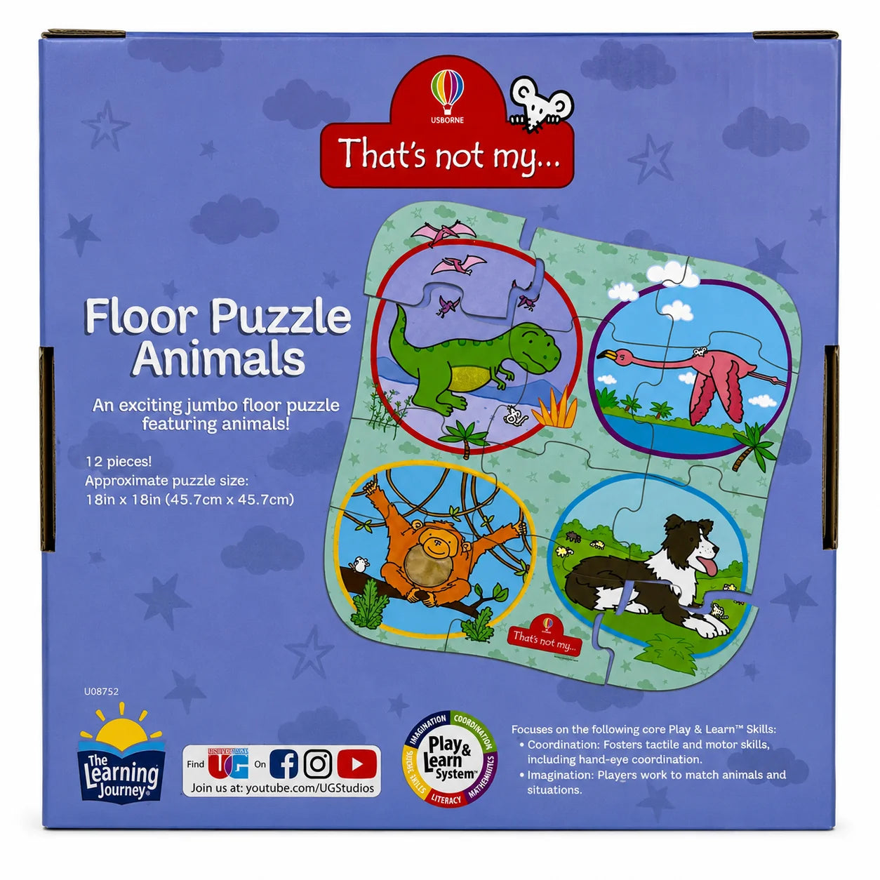 That's Not My First Floor Puzzle 12pc Jigsaw Puzzle Animals