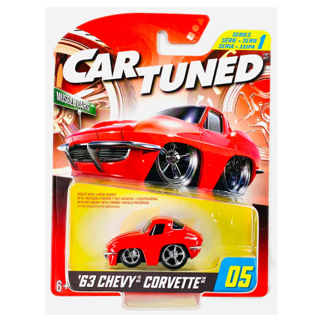 Car Tuned Die Cast Retro Cars '63 Chevy Corvette