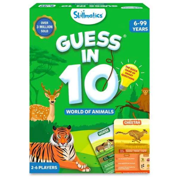 Skillmatics Guess In 10 Card Game World Of Animals