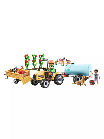 Playmobil Country 71442 Tractor Trailer And Water Tanker 117pc Playset