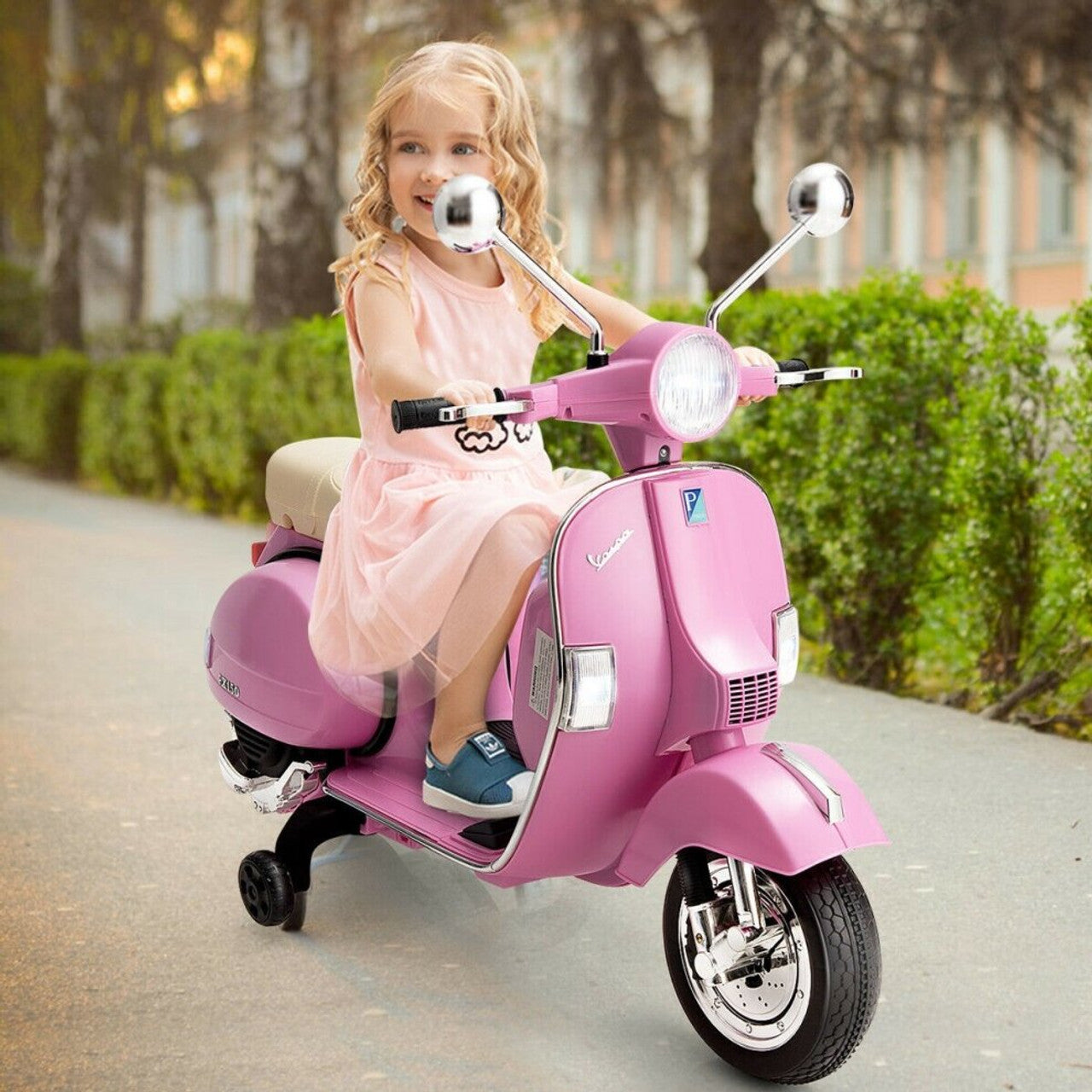 Kayto Vespa 12v Electric Sccoter Ride On Pink