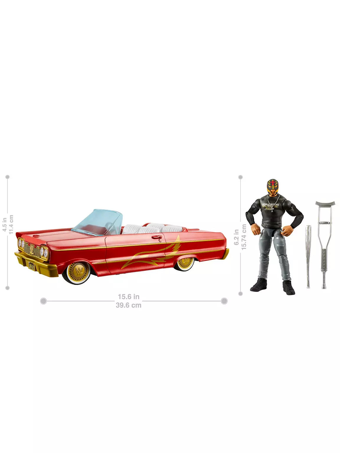 WWE Main Event Lucha Low Rider Vehicle Playset With Rey Mysterio Figure