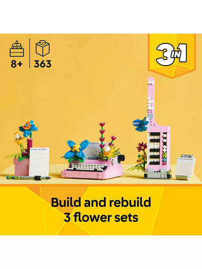 Lego Creator 31169 Typewriter With Flowers