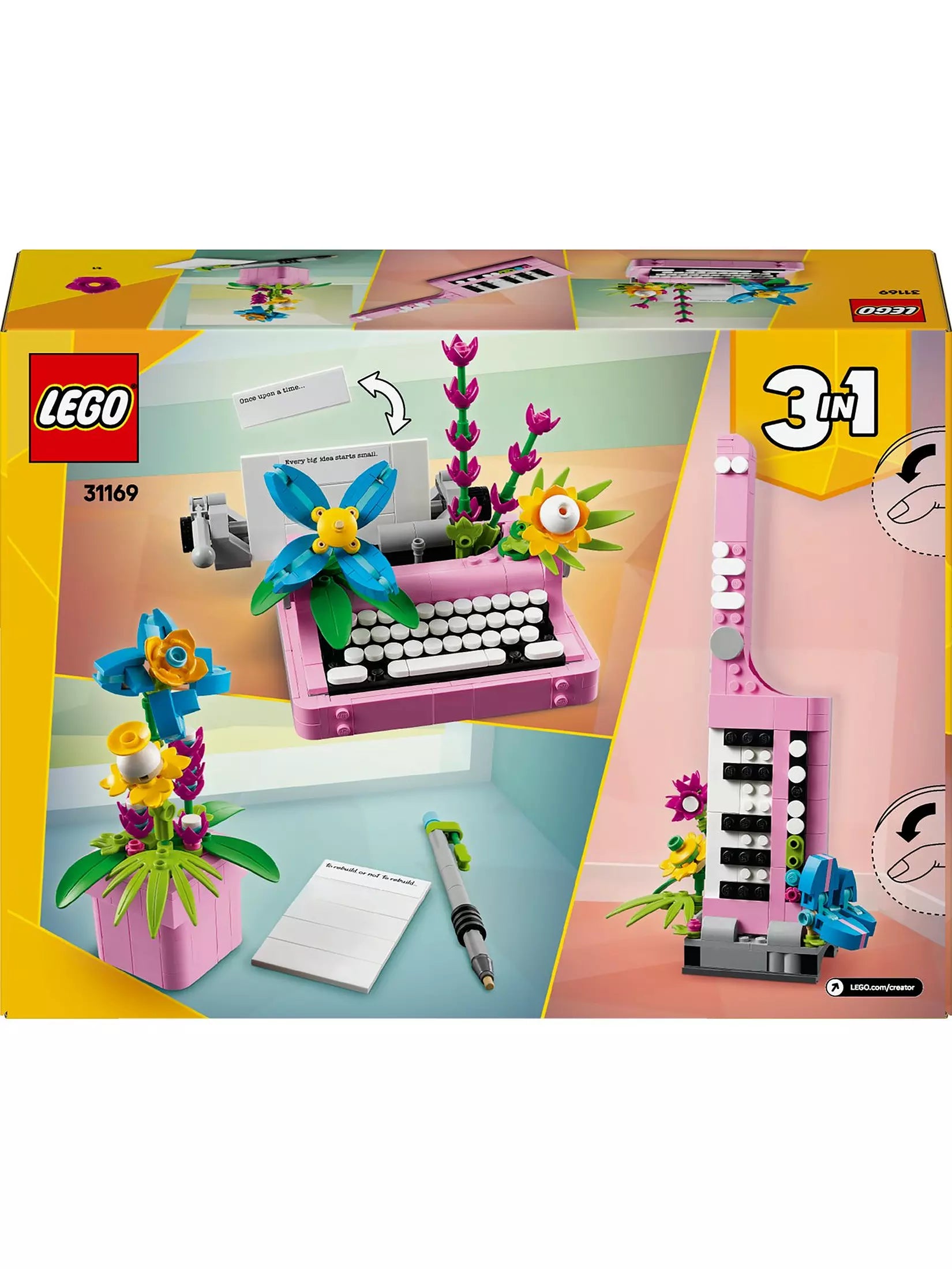Lego Creator 31169 Typewriter With Flowers