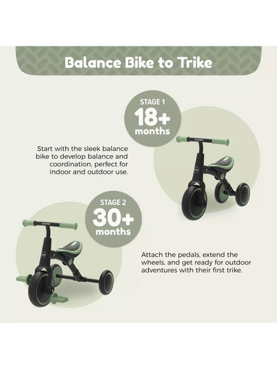 Zoomee 2 In 1 Balance Bike To Trike