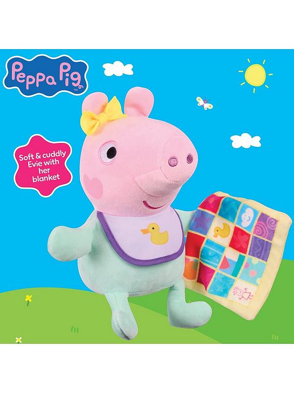Peppa Pig Soft Toy Evie With Blanket